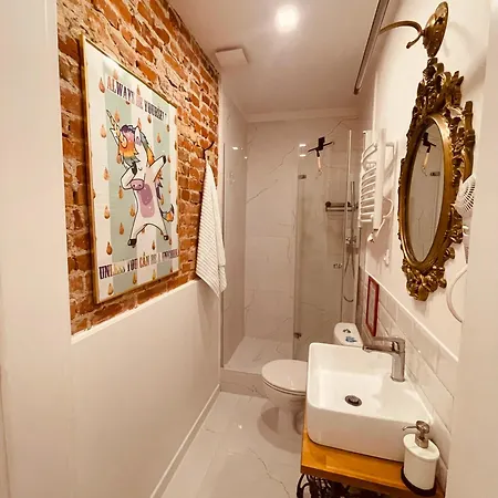 公寓 Przystan Jednorozca Balkon Z Widokiem Center 罗兹