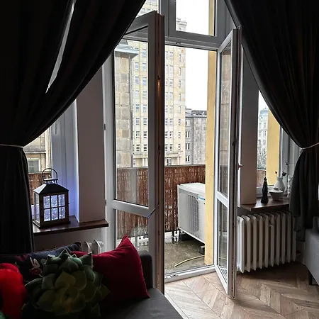 公寓 Przystan Jednorozca Balkon Z Widokiem Center 罗兹