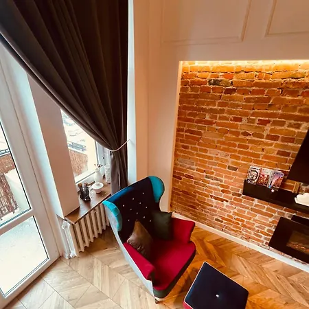 Апартаменты Loft Z Antresola I Balkonem W Centrum Lodzi Przystan Jednorozca Klimatyzacja Faktura *