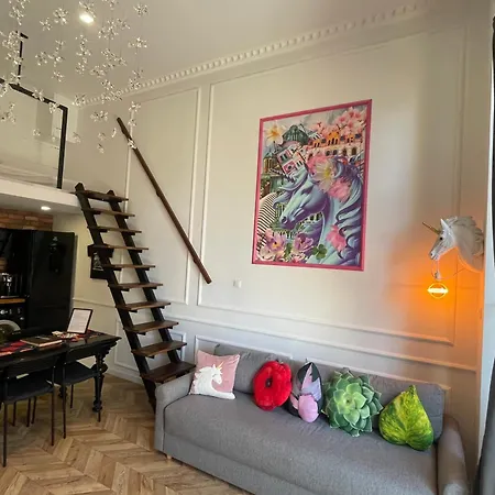 Appartamento Loft Z Antresola I Balkonem W Centrum Przystan Jednorozca Klimatyzacja Faktura