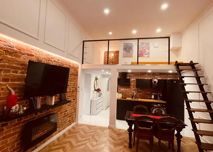 Loft Z Antresola I Balkonem W Centrum Przystan Jednorozca Klimatyzacja Łódź