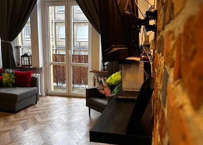 Loft Z Antresola I Balkonem W Centrum Przystan Jednorozca Klimatyzacja Łódź