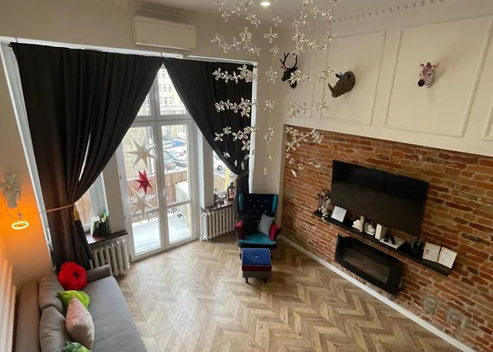 Loft Z Antresola I Balkonem W Centrum Przystan Jednorozca Klimatyzacja * Łódź