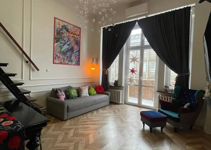 Appartamento Loft Z Antresola I Balkonem W Centrum Przystan Jednorozca Klimatyzacja